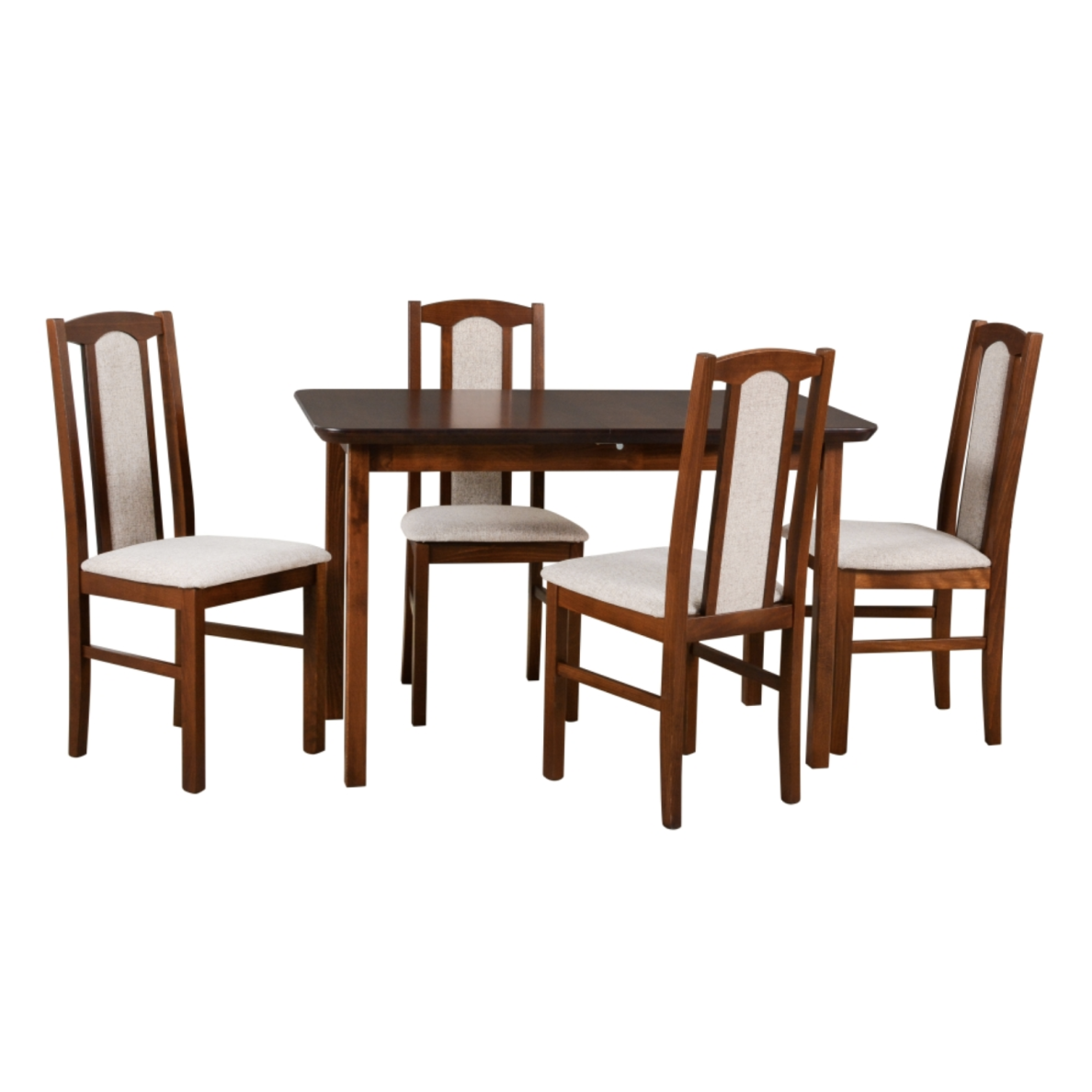 Valgomojo komplektas [4 vnt. Kėdės Bos7 + Stalas Max4]