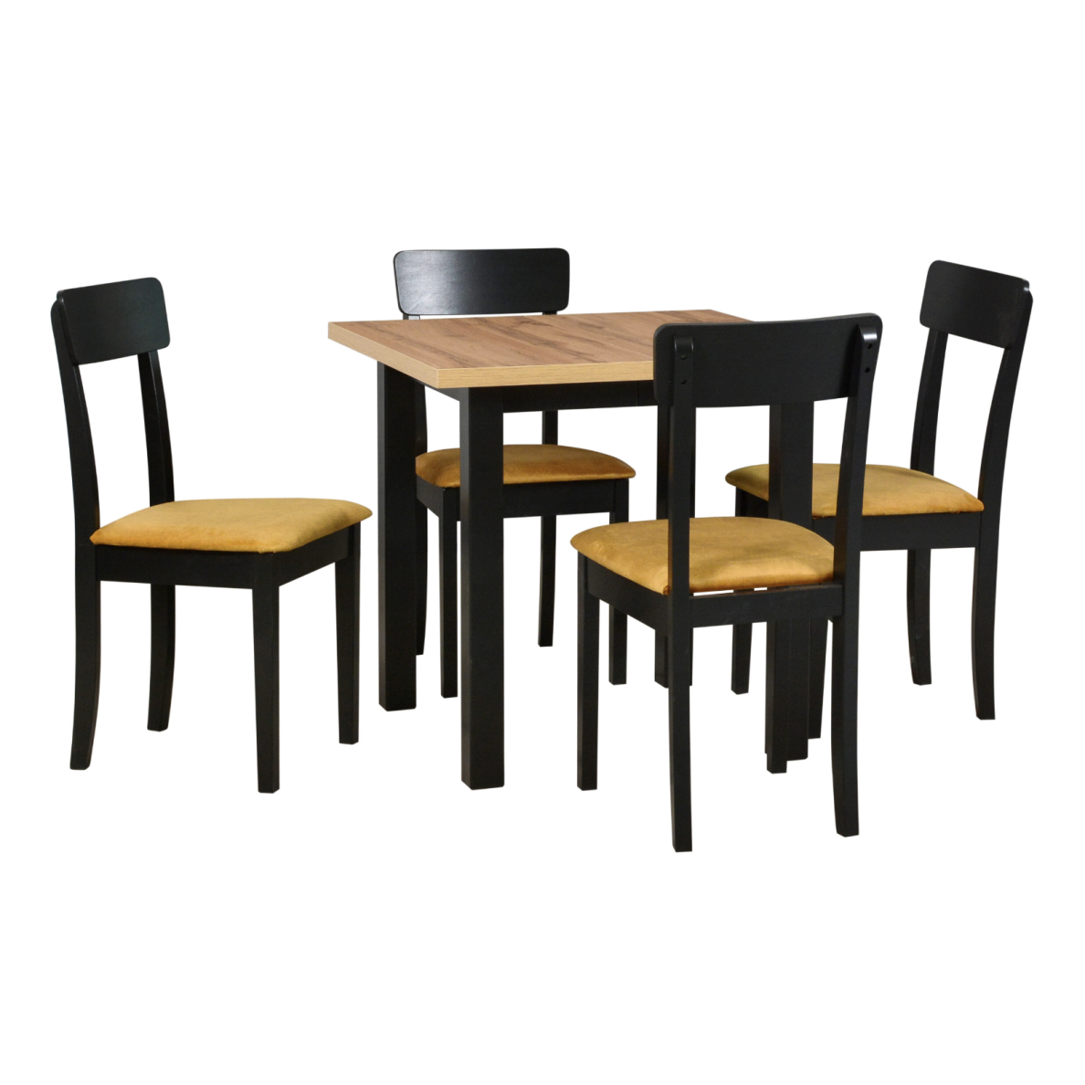 Valgomojo komplektas [4 vnt. Kėdės Hugo1 + Stalas Max8]