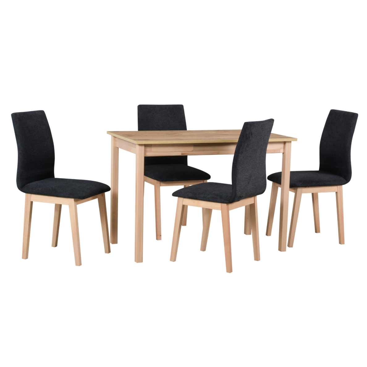 Valgomojo komplektas [4 vnt. Kėdės Luna1 + Stalas Max2]