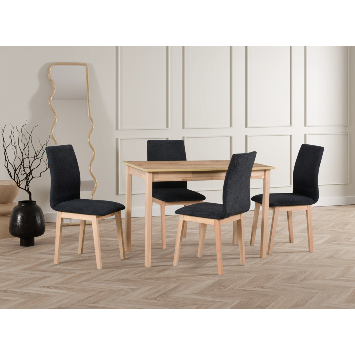 Valgomojo komplektas [4 vnt. Kėdės Luna1+ Stalas Max2]