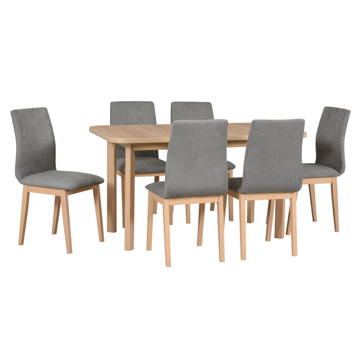 Valgomojo komplektas [6 vnt. Kėdės Luna1+ Stalas Wenus2P]