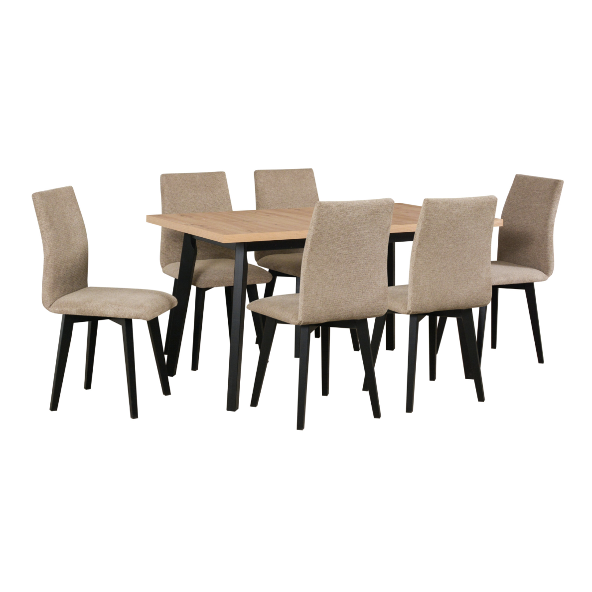 Valgomojo komplektas [6 vnt. Kėdės Luna2 + Stalas Oslo5]