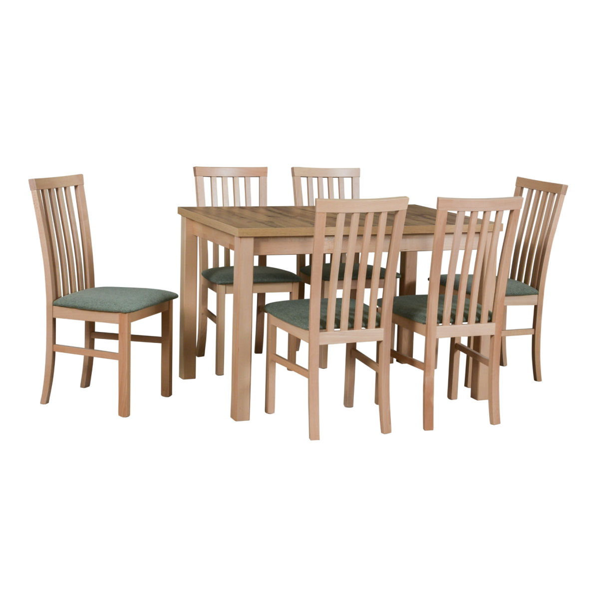 Valgomojo komplektas [6 vnt. Kėdės Milano1+ Stalas Max5]