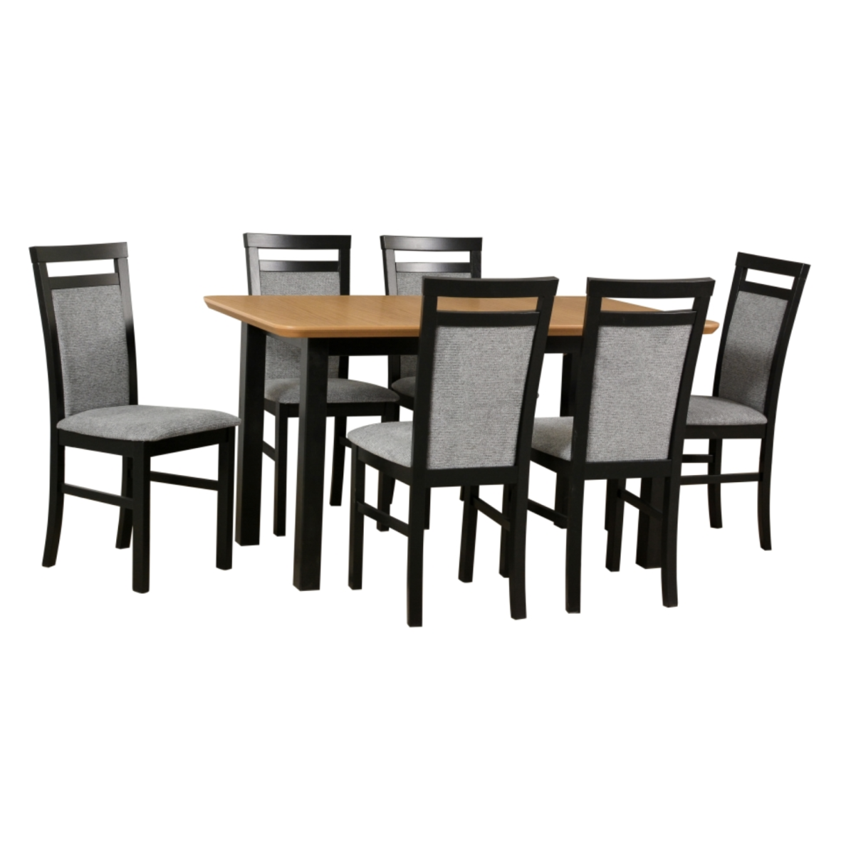 Valgomojo komplektas [6 vnt. Kėdės Milano5 + Stalas Wenus2S]