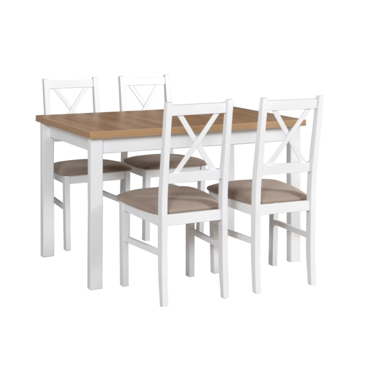 Valgomojo komplektas [4 vnt. Kėdės Nilo10+ Stalas Alba1]