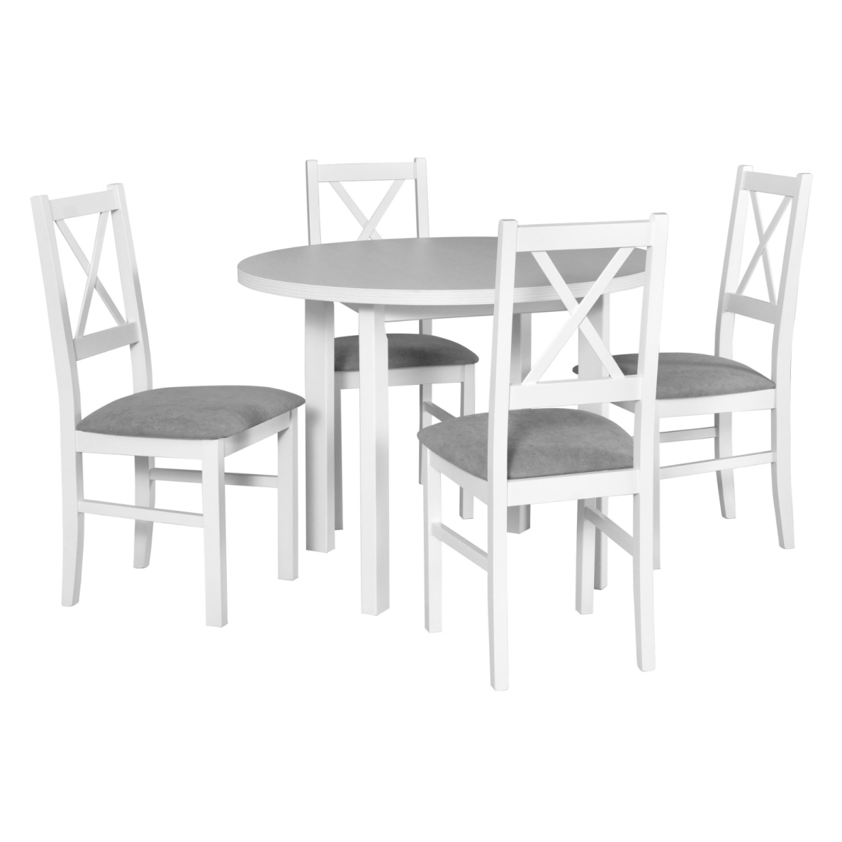 Valgomojo komplektas [4 vnt. Kėdės Nilo10+ Stalas Poli2]