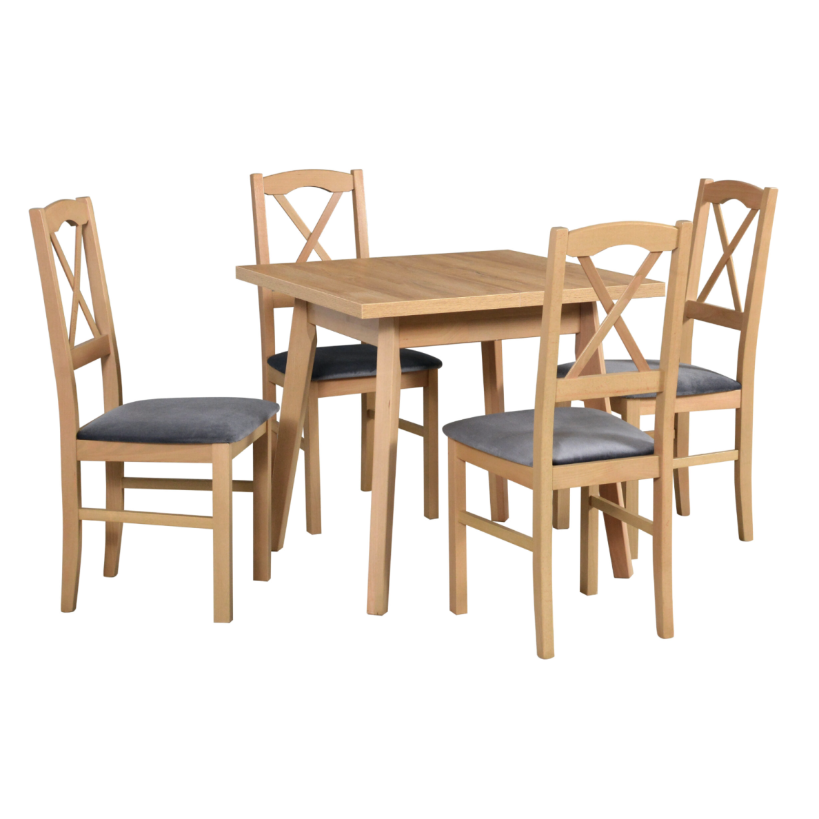 Valgomojo komplektas [6 vnt. Kėdės Nilo11+ Stalas Oslo1L]