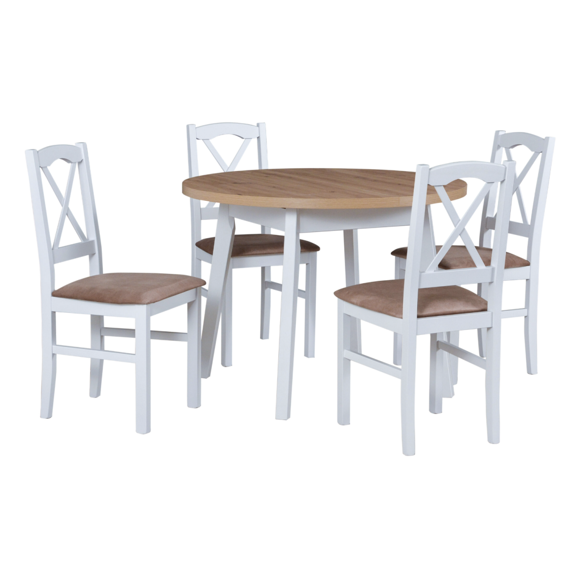 Valgomojo komplektas [4 vnt. Kėdės Nilo11+ Stalas Oslo3L]