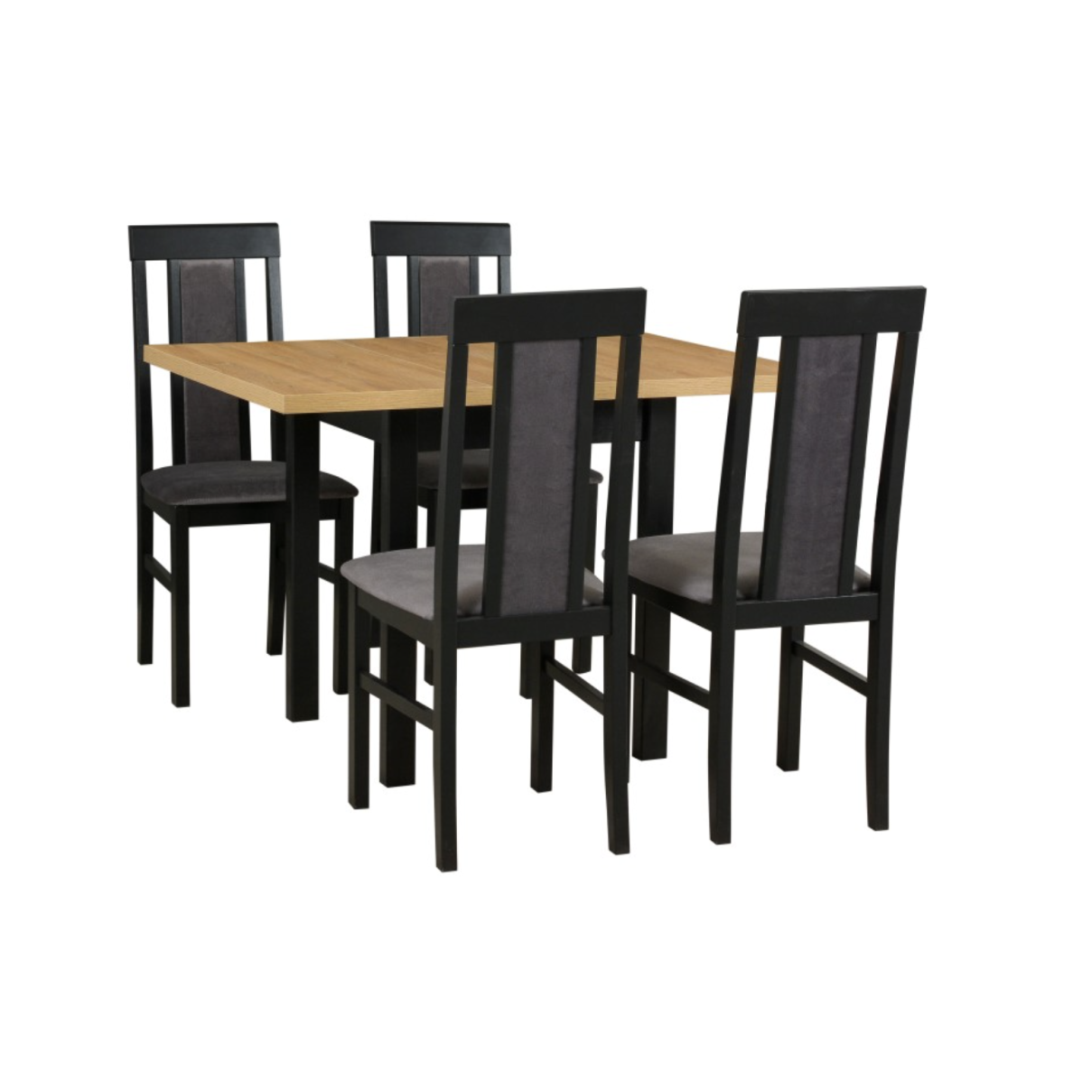 Valgomojo komplektas [4 vnt. Kėdės Nilo2+ Stalas Max7]