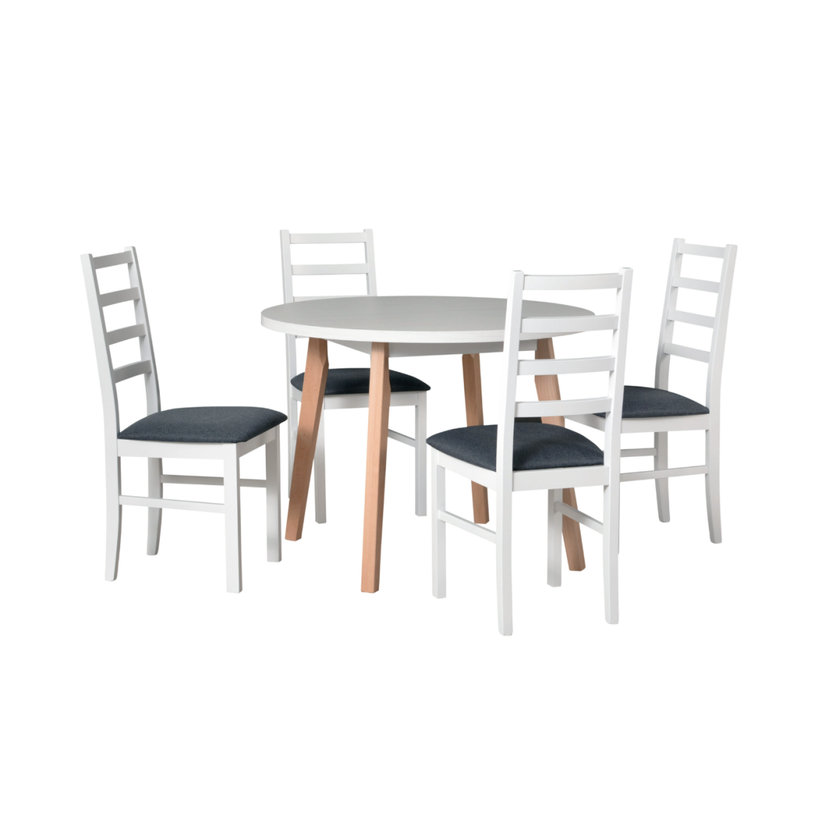 Valgomojo komplektas [4 vnt. Kėdės Nilo8+ Stalas Oslo3]