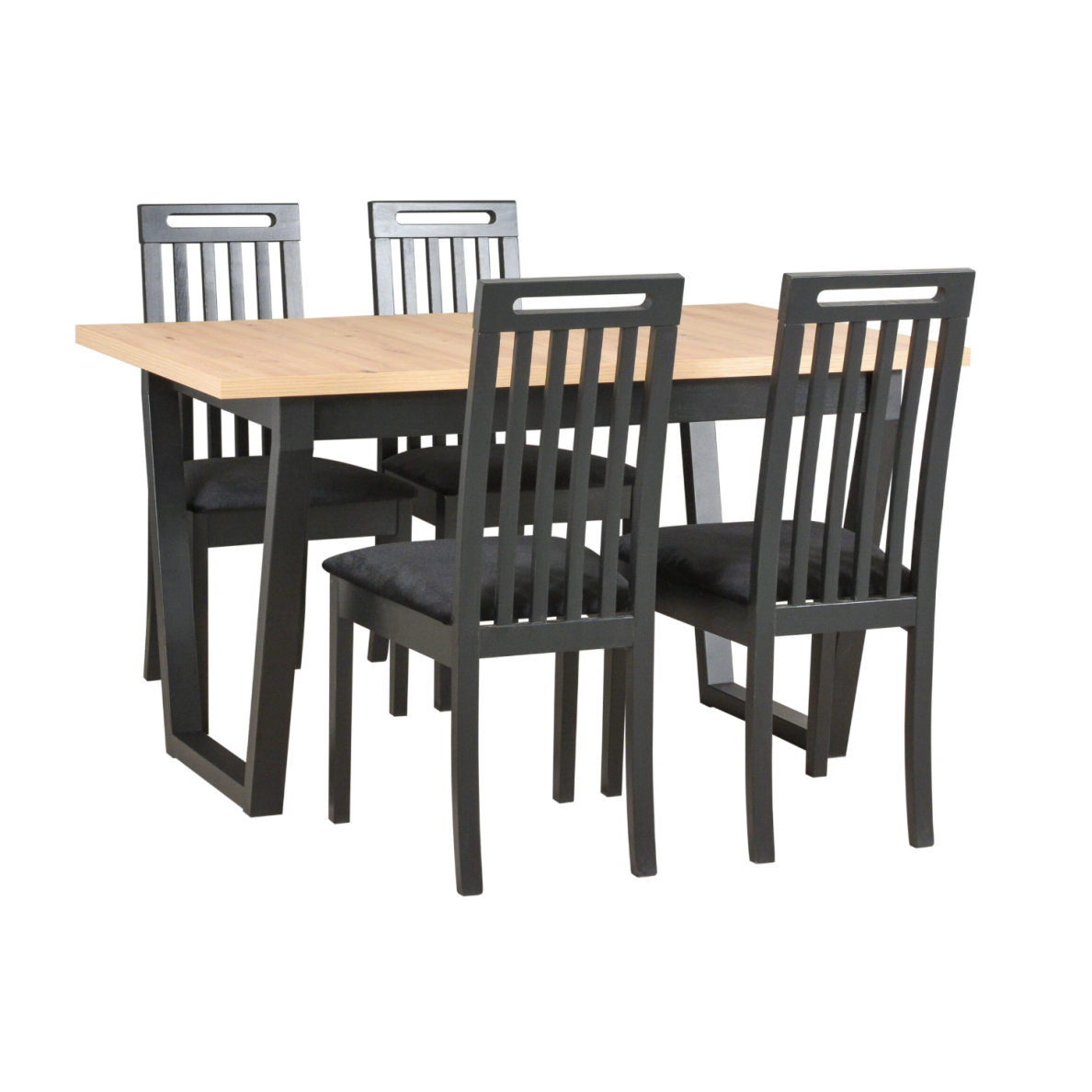 Valgomojo komplektas [4 vnt. Kėdės Roma10+ Stalas Ikon2]