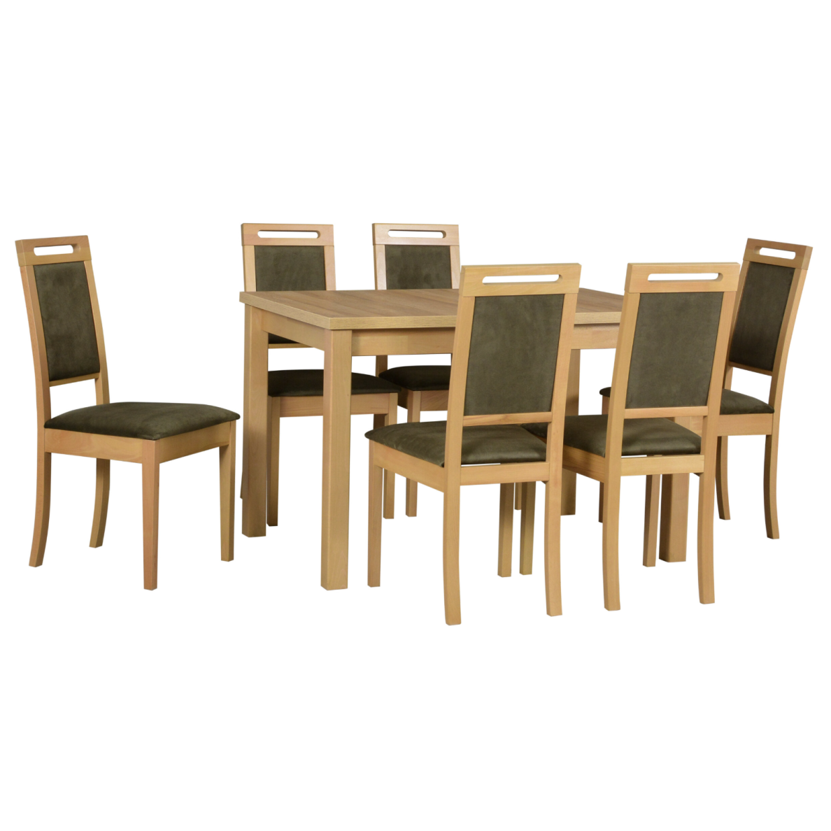 Valgomojo komplektas [6 vnt. Kėdės Roma15+ Stalas Modena1]