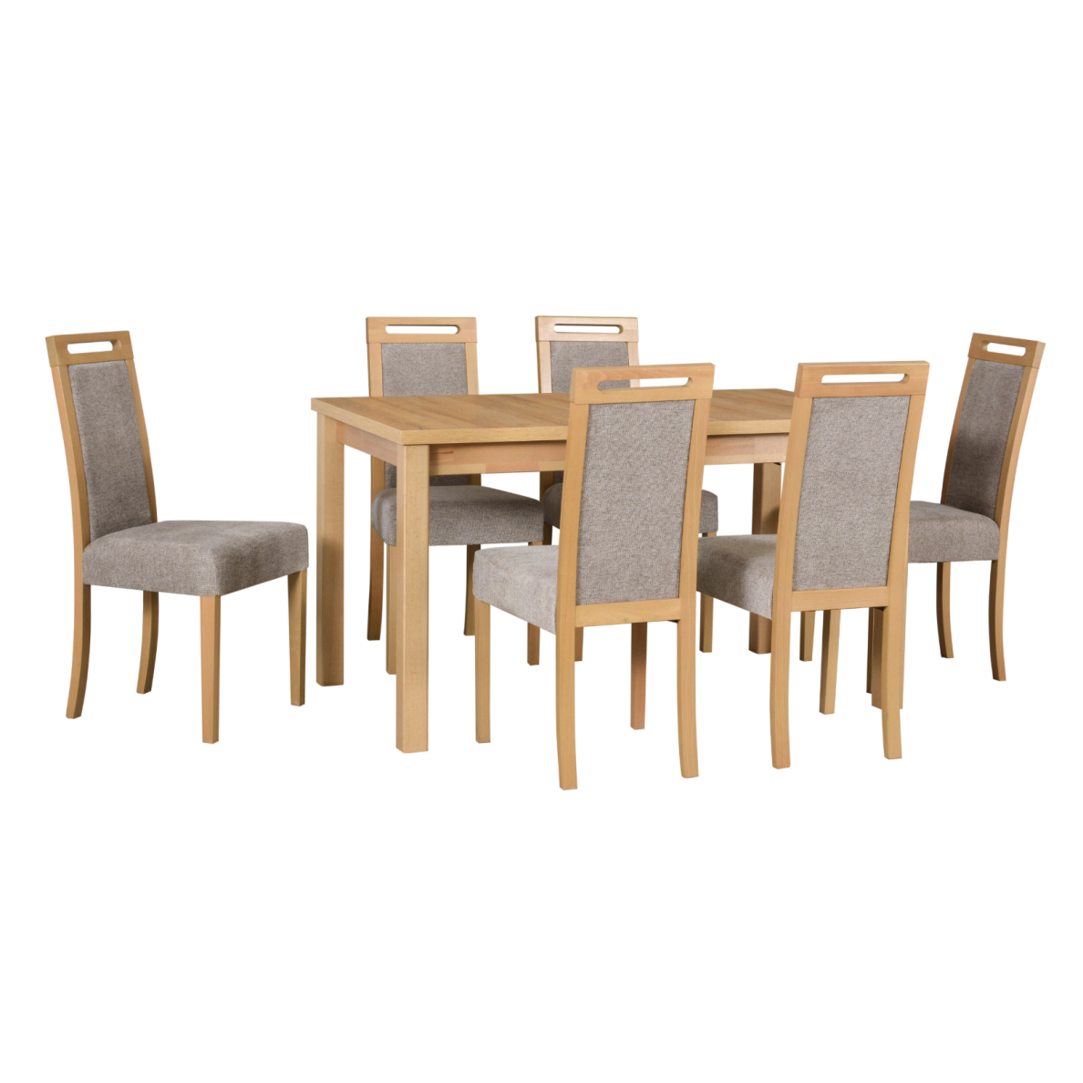 Valgomojo komplektas [6 vnt. Kėdės Roma5+ Stalas Modena1]