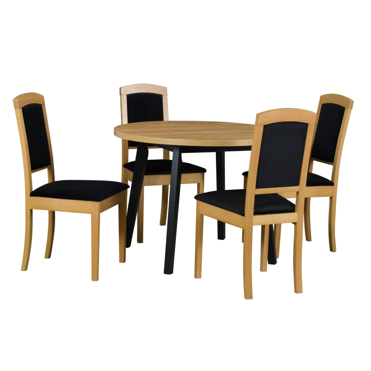 Valgomojo komplektas [4 vnt. Kėdės Roma7+ Stalas Oslo4 I]