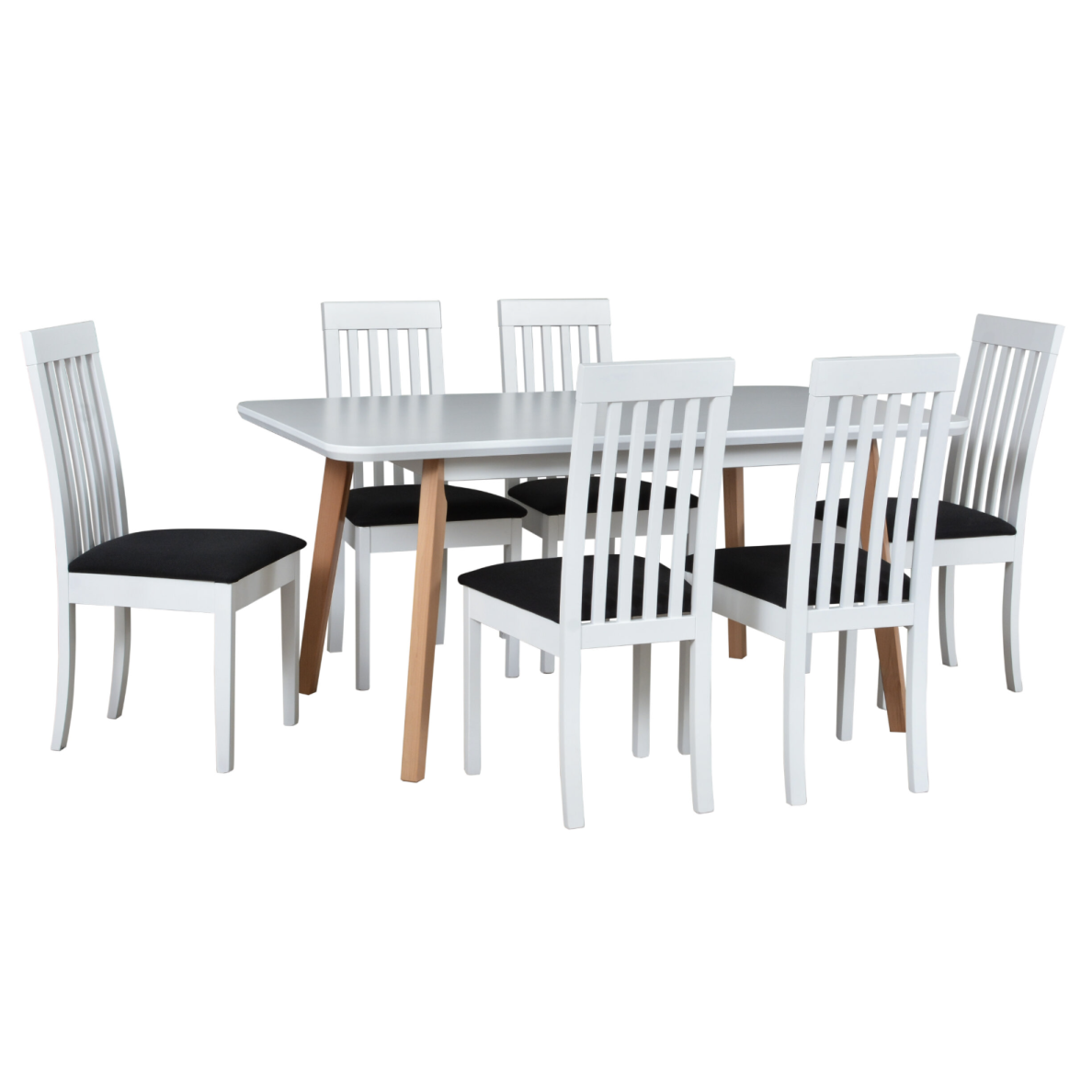 Valgomojo komplektas [4 vnt. Kėdės Roma9+ Stalas Oslo8]