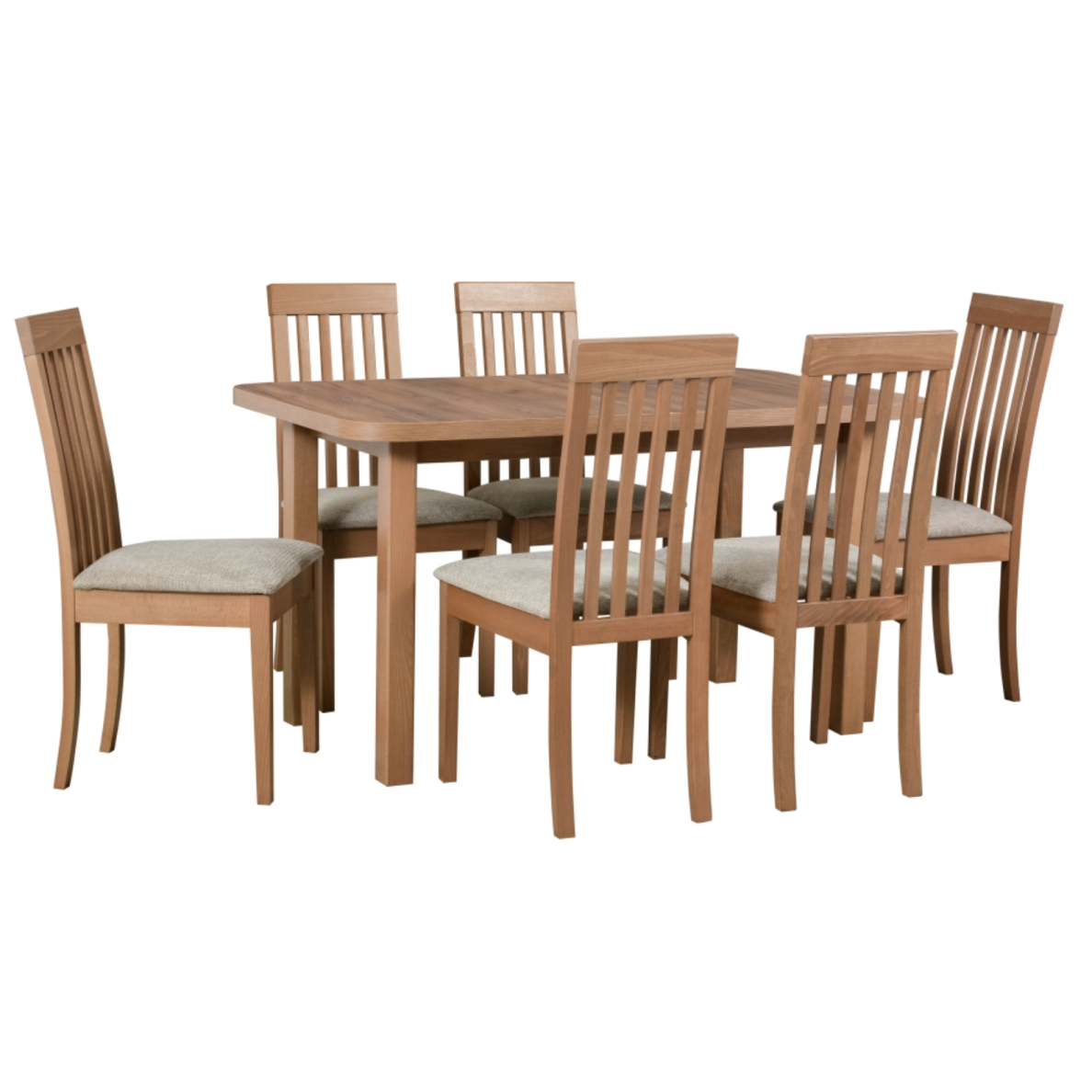 Valgomojo komplektas [6 vnt. Kėdės Roma9+ Stalas Wenus2]