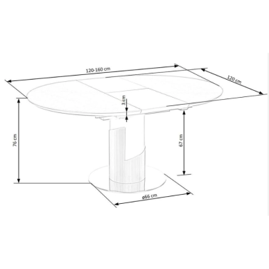 Valgomojo komplektas [Muscat stalas ir K460 kėdės] 4