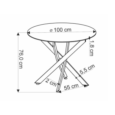 Valgomojo stalas Edgar 3 Valgomojo stalas Edgar 3