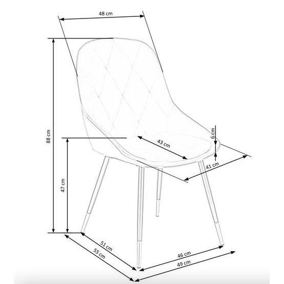 Valgomojo komplektas [Valentino stalas ir K437 kėdės] 5