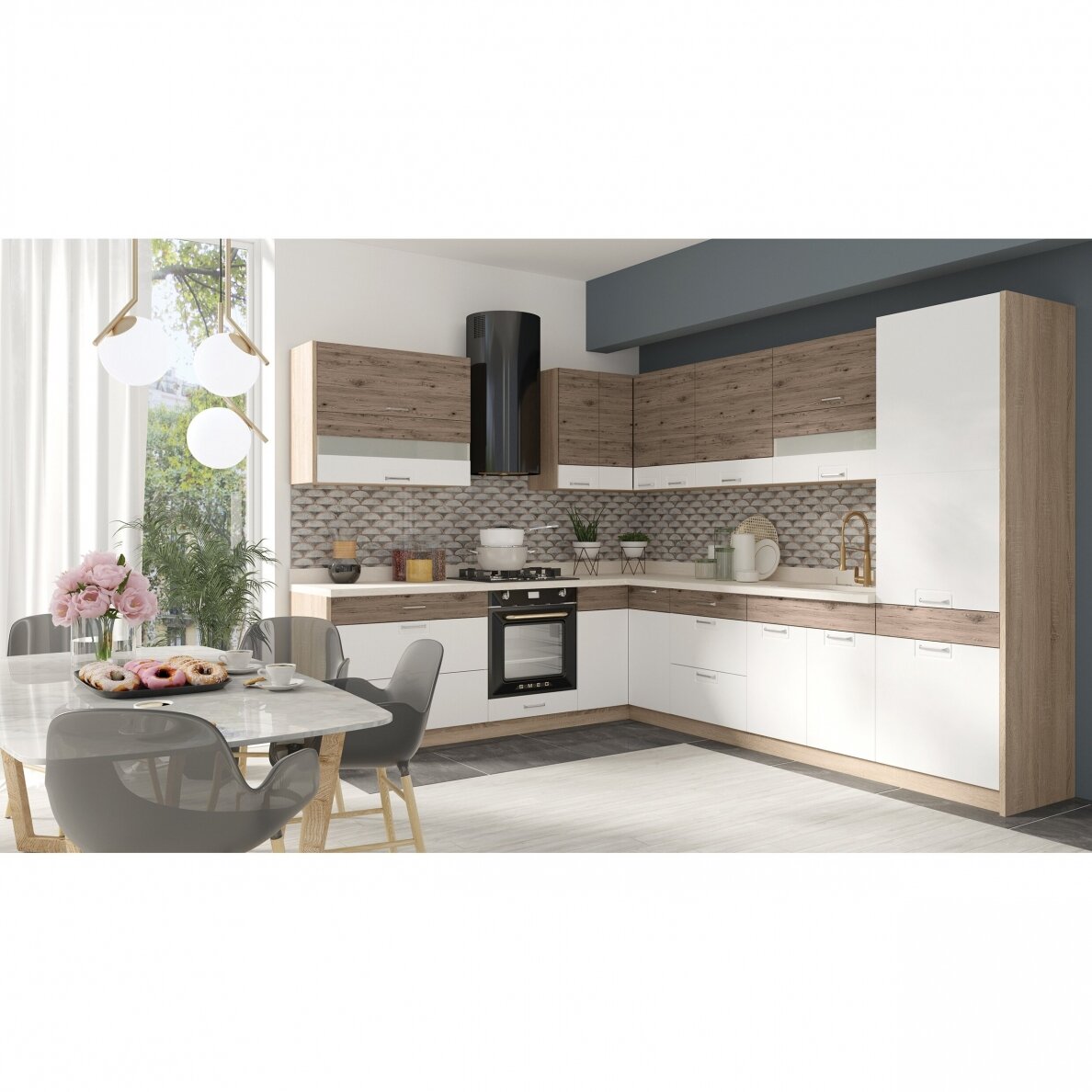 Viršutinė kampinė spintelė ECO 44G L 5 Viršutinė kampinė spintelė ECO 44G L 5