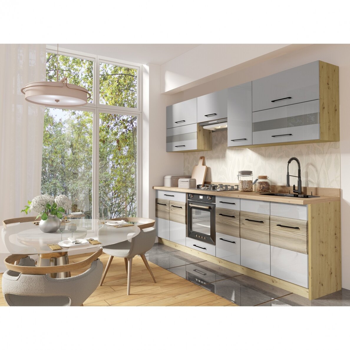 Virtuvės komplektas Infinity A Plus Latte Virtuvės komplektas Infinity A Plus Latte