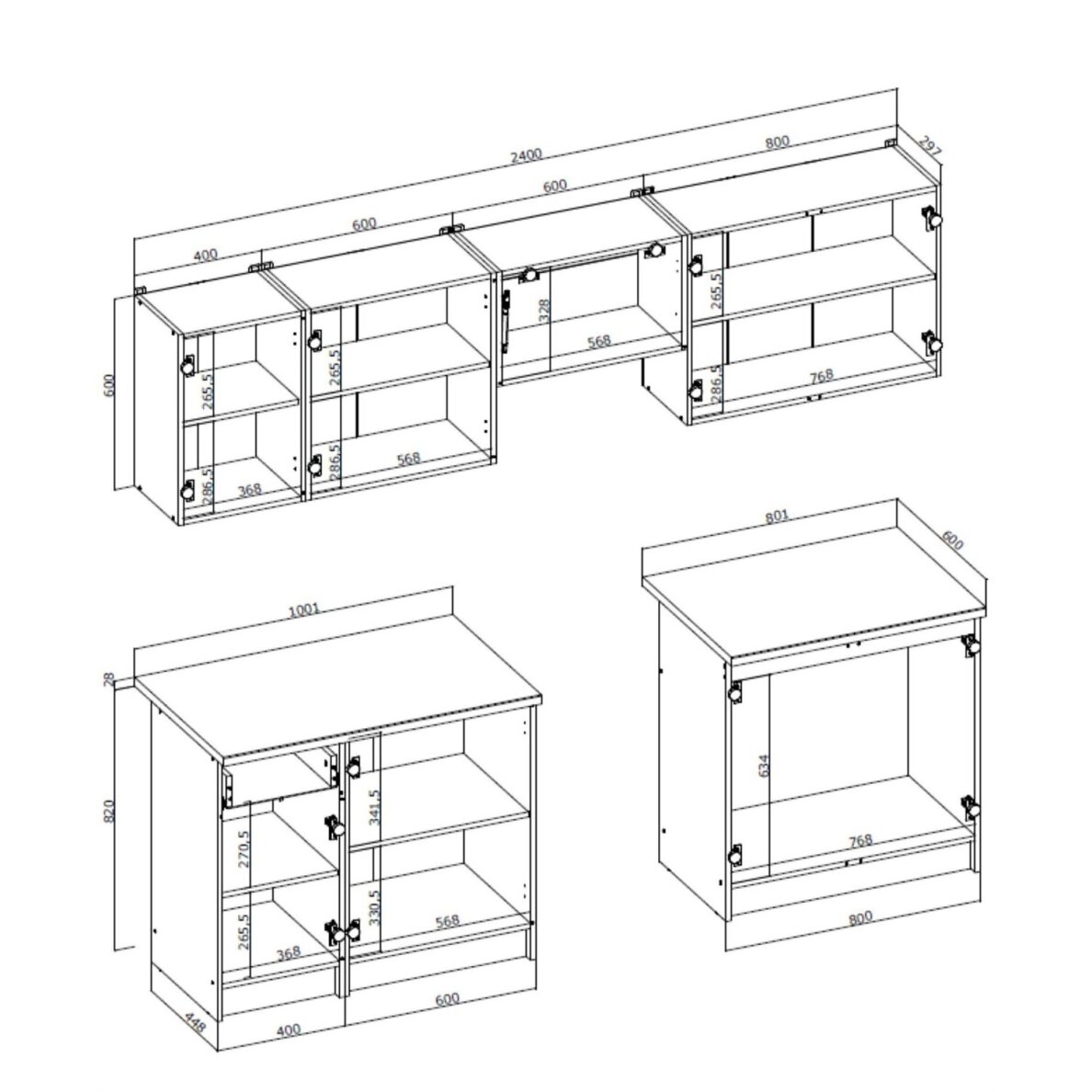 Virtuvės komplektas Wendy 240 2
