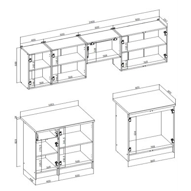 Virtuvės komplektas Vivian 240 2 Virtuvės komplektas Vivian 240 2