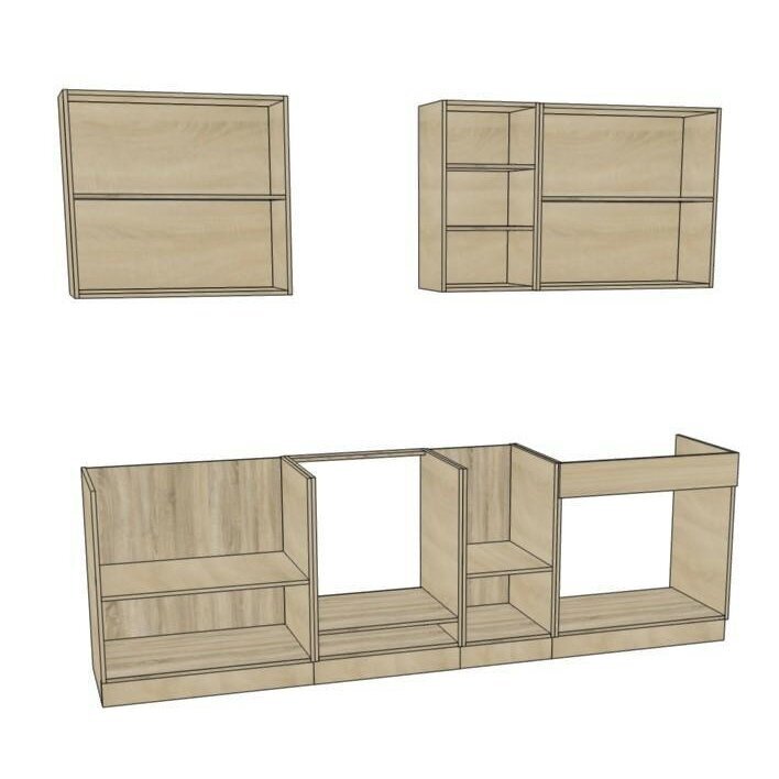 Virtuvės komplektas Glamour C Green 1