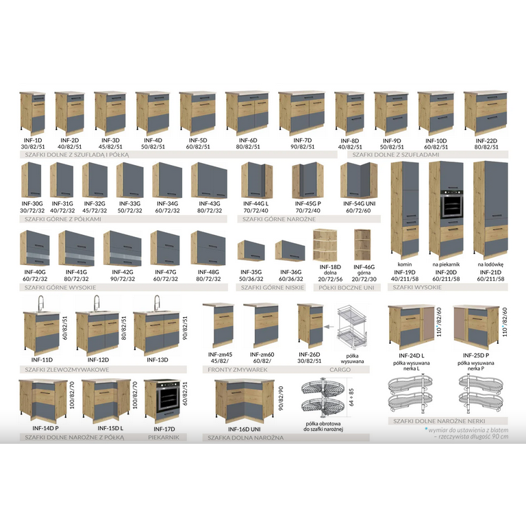 Viršutinė spintelė INF 40G (60 cm) 3 Viršutinė spintelė INF 40G (60 cm) 3