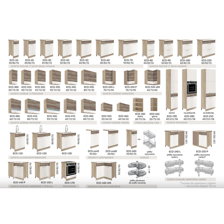 Viršutinė kampinė spintelė ECO 54G 5 Viršutinė kampinė spintelė ECO 54G 5