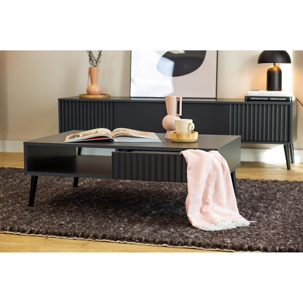 Žurnalinis staliukas Barcelona Black Žurnalinis staliukas Barcelona Black