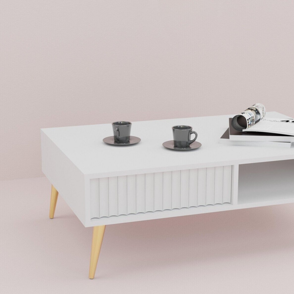 Žurnalinis staliukas Barcelona White 4 Žurnalinis staliukas Barcelona White 4