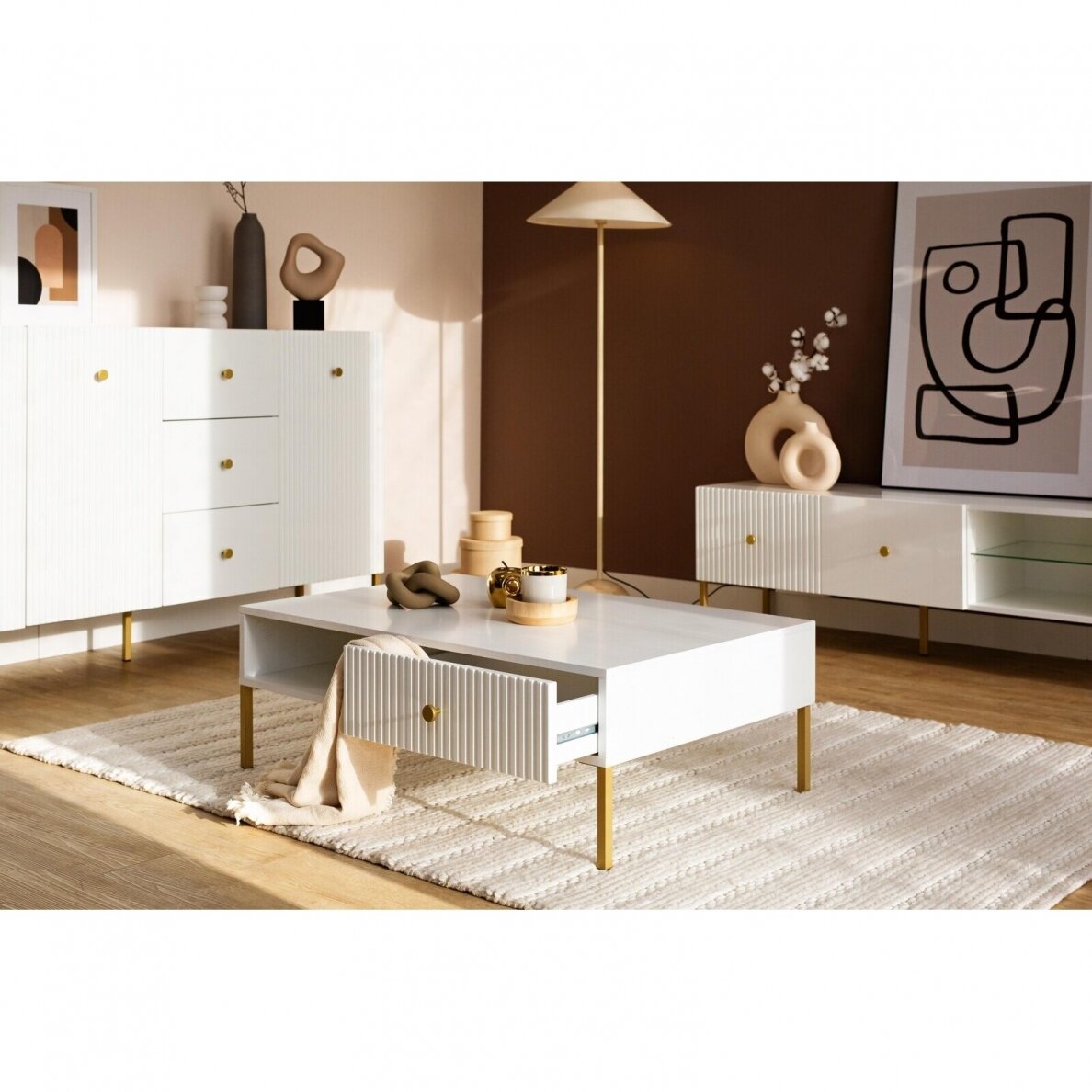 Žurnalinis staliukas Viena White 1 Žurnalinis staliukas Viena White 1