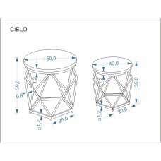 Žurnalinių staliukų rinkinys Cielo
