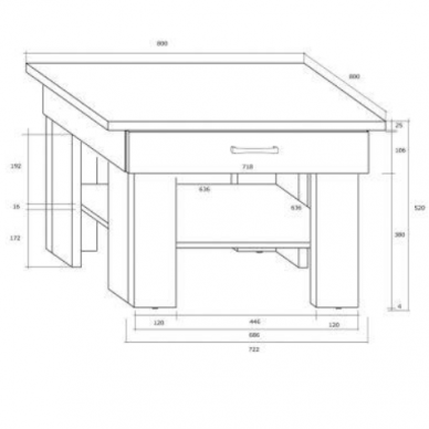 Žurnalinis staliukas OMEGA 7 Žurnalinis staliukas OMEGA 7
