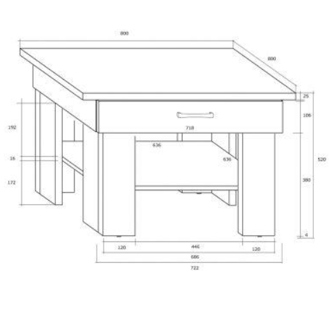 Žurnalinis staliukas OMEGA 7