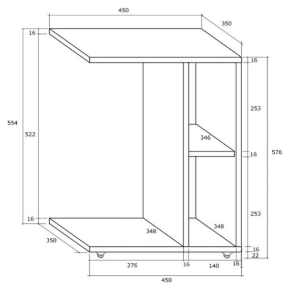 Žurnalinis staliukas ATOS 2 Žurnalinis staliukas ATOS 2