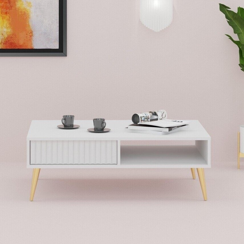 Žurnalinis staliukas Barcelona White Žurnalinis staliukas Barcelona White